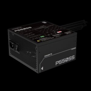 GIGABYTE P550SS Fuente de Alimentación - PCIe 5.0, 80 PLUS Silver, Ventilador de 120 mm, Compatible con ATX 3.0, Enchufe EU