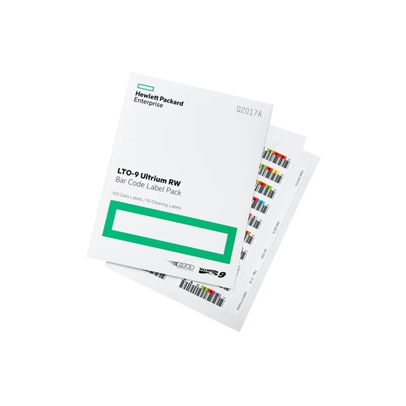 HPE LTO-9 Ultrium RW Bar Code Label Pack HPE LTO-9 Ultrium RW Bar Code Label Pack