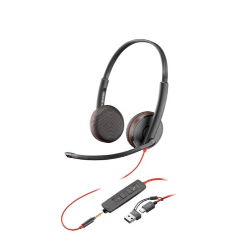 HP 8X229AA auricular y casco Auriculares Alámbrico Diadema Oficina/Centro de llamadas USB Tipo C Negro