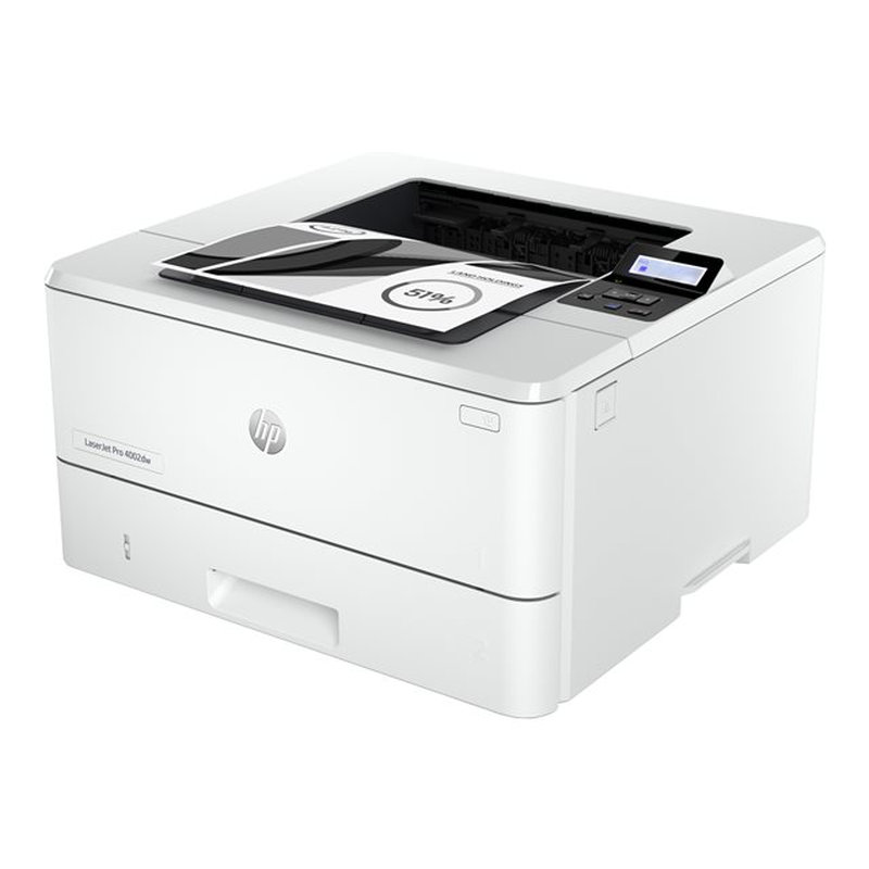 HP LaserJet Pro Impresora 4002dw, Blanco y negro, Impresora para Pequeñas y medianas empresas, Estampado, Impresión a doble cara; Velocidades rápidas de salida de la primera página; Tamaño compacto; Energéticamente eficiente; Sólida seguridad; Wi-Fi de banda dual