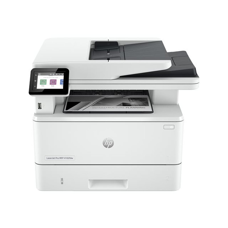 HP LaserJet Pro Impresora multifunción 4102dw, Blanco y negro, Impresora para Pequeñas y medianas empresas, Impresión, copia, escáner, Conexión inalámbrica; Compatible con Instant Ink; Impresión desde el teléfono o tablet; Alimentador automático de documentos - Imagen 2