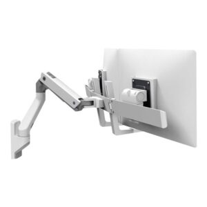 Alternative view of HX Wall Dual Monitor Arm White
