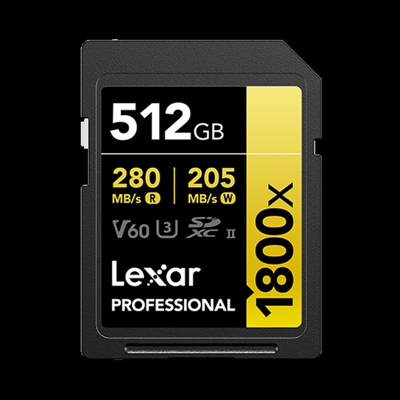 Lexar Professional 1800x 512 GB SDXC UHS-II Clase 10