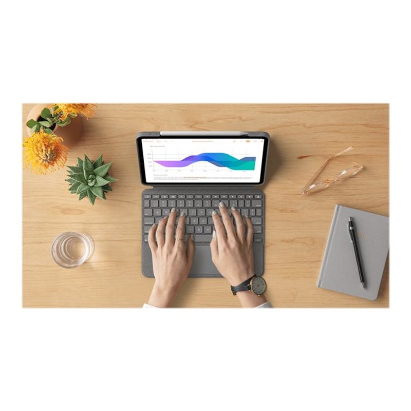 Logitech Combo Touch Gris Smart Connector QWERTY Español Logitech Combo Touch Gris Smart Connector QWERTY Español - Imagen 11