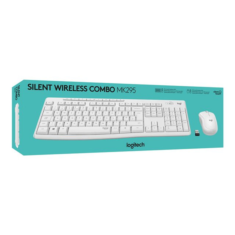 Logitech MK295 Silent Wireless Combo teclado Ratón incluido USB QWERTY Español Blanco - Imagen 5