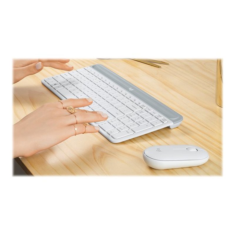 Logitech MK470 teclado Ratón incluido RF inalámbrico QWERTY Italiano Blanco Logitech MK470 teclado Ratón incluido RF inalámbrico QWERTY Italiano Blanco - Imagen 5