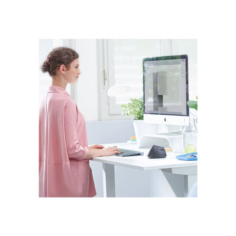 Logitech MX Vertical ratón mano derecha RF Wireless + Bluetooth Óptico 4000 DPI - Imagen 8