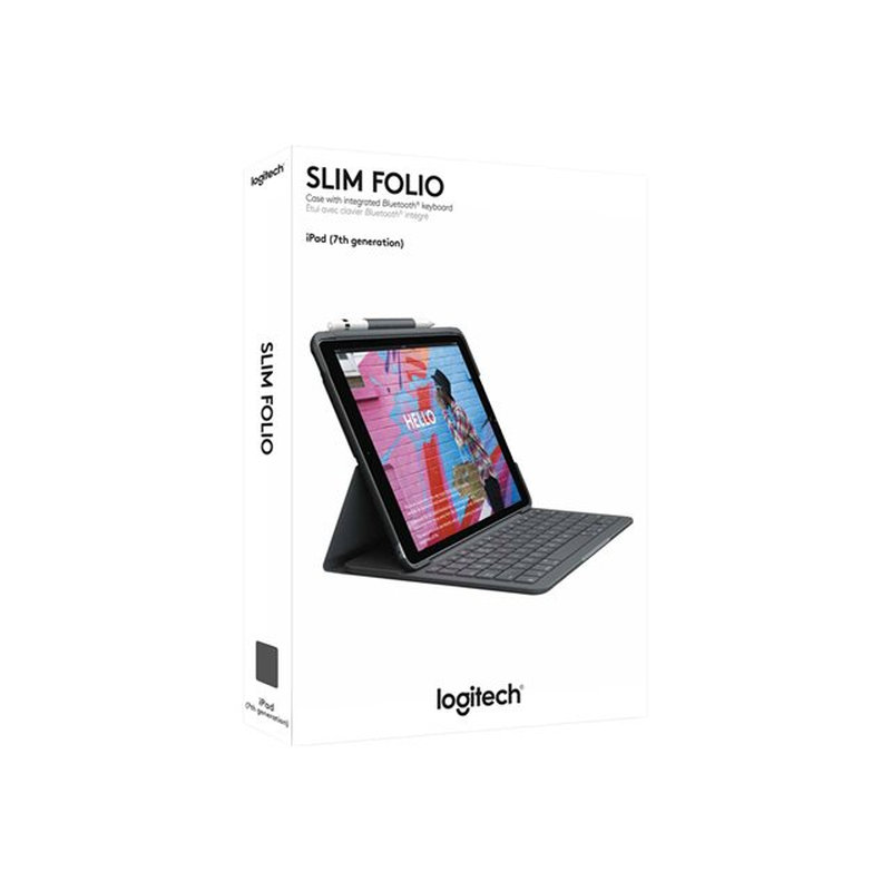 Logitech Slim Folio Grafito Bluetooth QWERTY Español Logitech Slim Folio Grafito Bluetooth QWERTY Español - Imagen 4