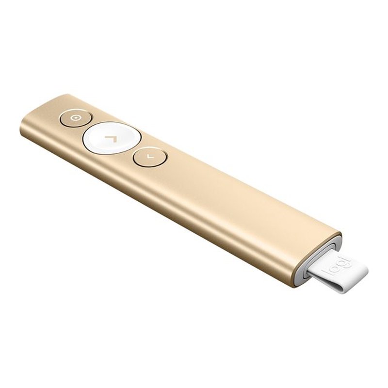 Logitech Spotlight Presentation Remote apuntador inalámbricos Bluetooth/RF Oro - Imagen 2