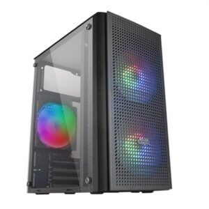 Mars Gaming MC300 Negro, Caja PC Micro ATX, Cristal Templado, Frontal MESH, 3xVentilador FRGB
