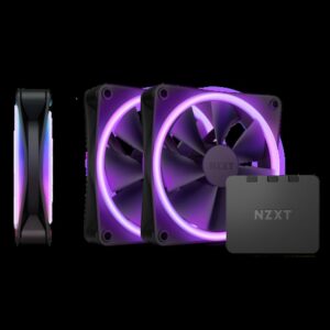 NZXT F120 RGB DUO Triple Pack Carcasa del ordenador Ventilador 12 cm Negro 3 pieza(s)