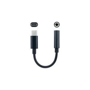 Nanocable Cable Adaptador Audio USB-C/M a Jack 3.5/H, 11 cm, Negro