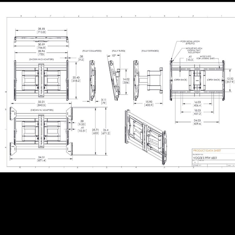 PFW6851/MountSyst tilting pivot 42 a 70' PFW6851/MountSyst tilting pivot 42 a 70'