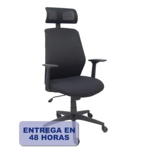 PIQUERAS Y CRESPO Silla FOROL Parolis respaldo malla negro con cabecero y asiento aran negro