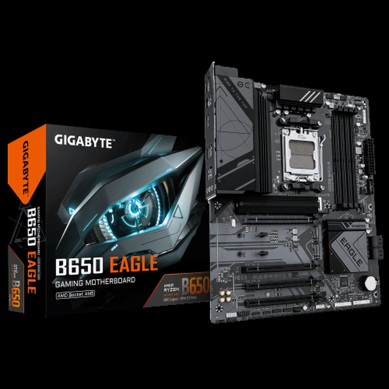 PLACA GIGABYTE B650 EAGLE,AMD,AM5,B650,4DDR5,256GB,HDMI+DP,4SATA3+3M.2,GBLAN,4USB3.2+2TYPE-C,ATX