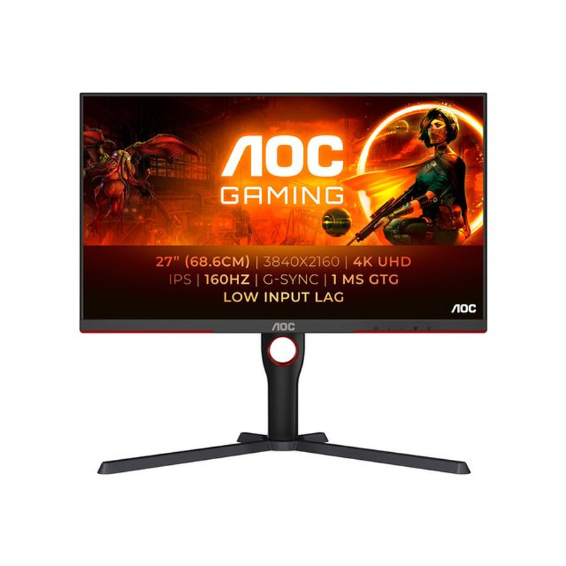 Reacondicionado | AOC G3 U27G3X/BK pantalla para PC 68,6 cm (27") 3840 x 2160 Pixeles 4K Ultra HD LED Negro, Rojo