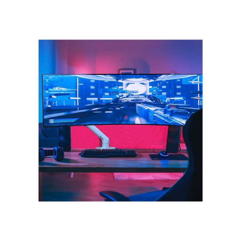 Reacondicionado | HX Desk Monitor Arm+HD Pivot White Reacondicionado | HX Desk Monitor Arm+HD Pivot White