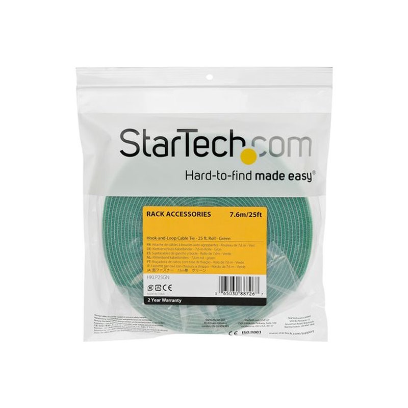 StarTech.com 7,5m - Bobina de Gancho y Bucle - Verde - Imagen 2