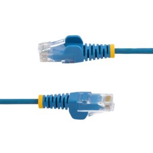 StarTech.com Cable de Red Ethernet CAT6 Delgado sin Enganches Azul de 7m - Cable RJ45 Snagless Slim 28AWG - Alambre de Cobre Puro - PoE 100W - con Alivios de Tensión - LSZH - Probado con Fluke