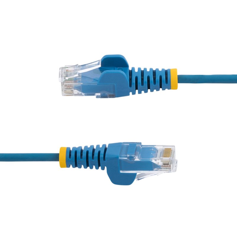 StarTech.com Cable de Red Ethernet CAT6 Delgado sin Enganches Azul de 7m - Cable RJ45 Snagless Slim 28AWG - Alambre de Cobre Puro - PoE 100W - con Alivios de Tensión - LSZH - Probado con Fluke - Imagen 3