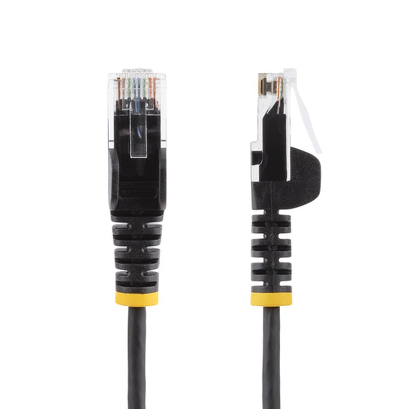 StarTech.com Cable de Red Ethernet CAT6 Delgado sin Enganches Negro de 15m - Cable RJ45 Snagless Slim 28AWG - Alambre de Cobre Puro - PoE 100W - con Alivios de Tensión - LSZH - Probado con Fluke - Imagen 2