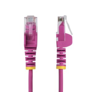 StarTech.com Cable de Red Ethernet CAT6 Delgado sin Enganches Rosa de 2m - Cable RJ45 Snagless Slim 28AWG - Alambre de Cobre Puro - PoE 100W - con Alivios de Tensión - LSZH - Probado con Fluke StarTech.com Cable de Red Ethernet CAT6 Delgado sin Enganches Rosa de 2m - Cable RJ45 Snagless Slim 28AWG - Alambre de Cobre Puro - PoE 100W - con Alivios de Tensión - LSZH - Probado con Fluke