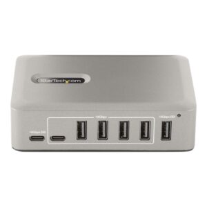 StarTech.com Hub Concentrador USB-C de 10 Puertos - 8x USB-A/2x USB-C - con Fuente de 65W - USB 3.1 10Gbps - Ladrón USB Tipo C con Certificación USB-IF - Multiplicador USB C