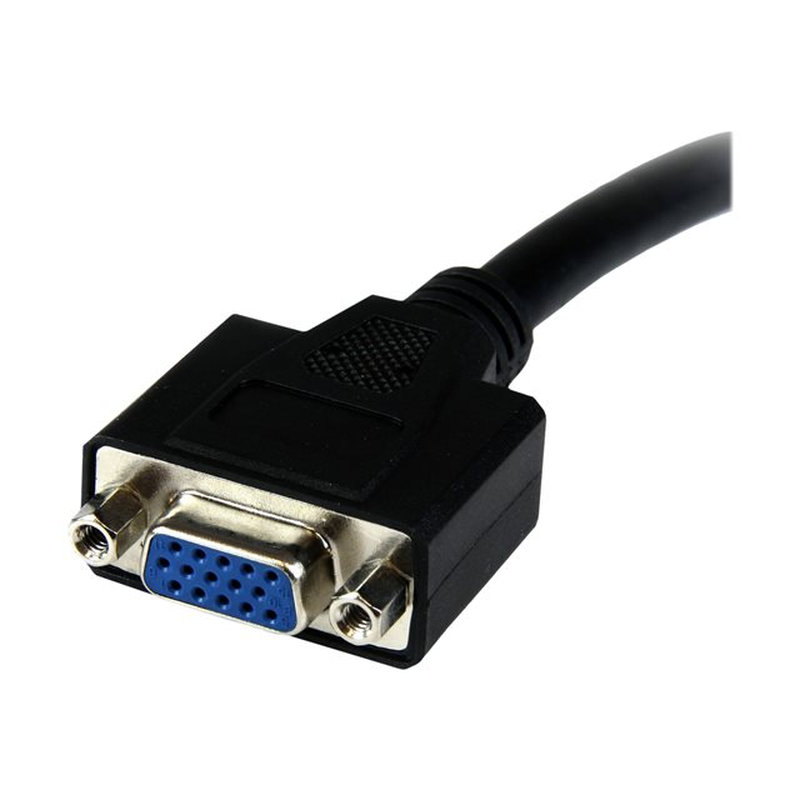 StarTech.com Adaptador Conversor de 20cm DVI-I a VGA - DVI-I Macho - HD15 Hembra - Cable Convertidor Negro - Imagen 2