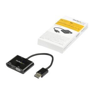 StarTech.com Adaptador DisplayPort a HDMI VGA - Dongle Convertidor DisplayPort 1.2 HBR2 a HDMI 2.0 (4K 60Hz) o VGA 1080p - Adaptador DP a Monitor HDMI o VGA - Adaptador de Vídeo Digital