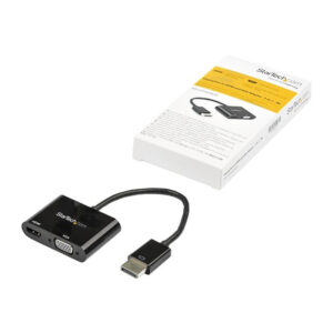 StarTech.com Adaptador DisplayPort a HDMI VGA - Dongle Convertidor DisplayPort 1.2 HBR2 a HDMI 2.0 (4K 60Hz) o VGA 1080p - Adaptador DP a Monitor HDMI o VGA - Adaptador de Vídeo Digital