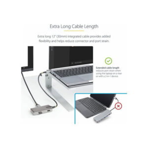 StarTech.com Adaptador Multipuertos USB-C - Docking Station USB Tipo C HDMI 4K60 - Hub Ladrón USB 3.0 de 3 Puertos - Entrega de Alimentación PD 100W - GbE - Works with Chromebook