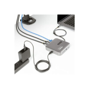 StarTech.com Adaptador Multipuertos USB-C - Vídeo Doble HDMI - 4K 60Hz - Hub USB 3.1 de 2 Puertos de 10Gbps - PD de 100W de Paso por USB - Cable de 30cm - Docking Station