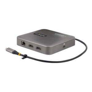 StarTech.com Adaptador Multipuertos USB-C - Vídeo Doble HDMI - 4K 60Hz - Hub USB 3.1 de 2 Puertos de 10Gbps - PD de 100W de Paso por USB - Cable de 30cm - Docking Station