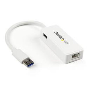 StarTech.com Adaptador Tarjeta de Red NIC Externa USB 3.0 de 1 Puerto Gigabit Ethernet RJ45 y Puerto USB - Blanco