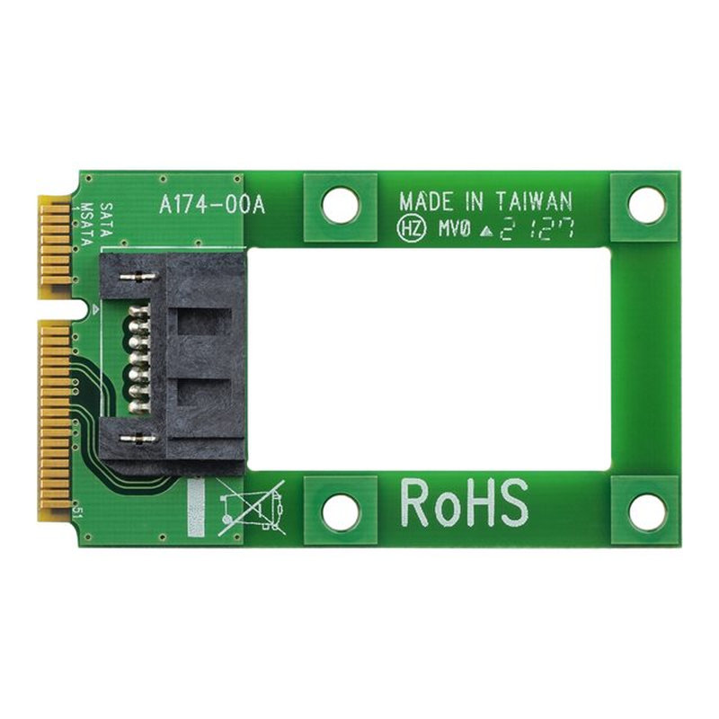 StarTech.com Adaptador mSATA a SATA para Disco Duro o SSD - Tarjeta Conversora Mini SATA a SATA - Imagen 2