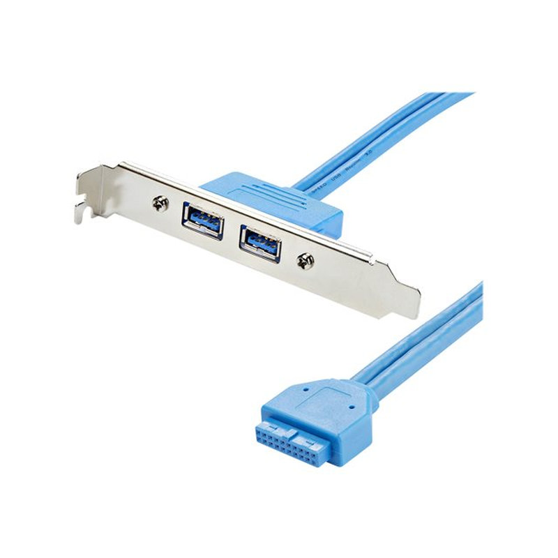 StarTech.com Cabezal Bracket de 2 puertos USB 3.0 SuperSpeed con conexión a Placa Base StarTech.com Cabezal Bracket de 2 puertos USB 3.0 SuperSpeed con conexión a Placa Base
