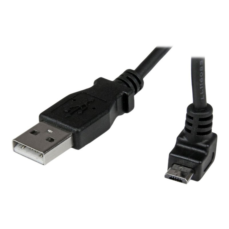 StarTech.com Cable Adaptador 1m USB A Macho a Micro USB B Macho Acodado en Ángulo hacia Arriba para Teléfono Móvil