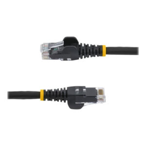 StarTech.com Cable Ethernet CAT6 de 3m - LSZH - Cable de Red de 10 Gigabits de 650MHz y PoE de 100W UTP sin Enganches (Snagless) con Alivio de Tensión - Negro - CAT 6 - ETL