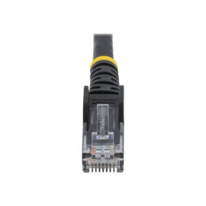 StarTech.com Cable Ethernet CAT6 de 3m - LSZH - Cable de Red de 10 Gigabits de 650MHz y PoE de 100W UTP sin Enganches (Snagless) con Alivio de Tensión - Negro - CAT 6 - ETL