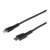 StarTech.com Cable Resistente USB-C a Lightning de 1 m Negro - Cable de Sincronización y Carga USB Tipo C a Lightning con Fibra de Aramida Resistente - Certificado MFi de Apple - para iPad/iPhone 12