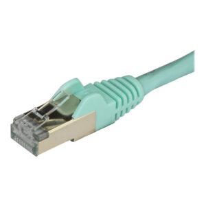 StarTech.com Cable de 0,5m de Red Ethernet RJ45 Cat6a Blindado STP - Cable sin Enganche Snagless - Aguamarina StarTech.com Cable de 0,5m de Red Ethernet RJ45 Cat6a Blindado STP - Cable sin Enganche Snagless - Aguamarina