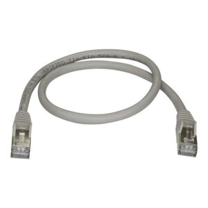 StarTech.com Cable de 0,5m de Red Ethernet RJ45 Cat6a Blindado STP - Cable sin Enganche Snagless - Gris