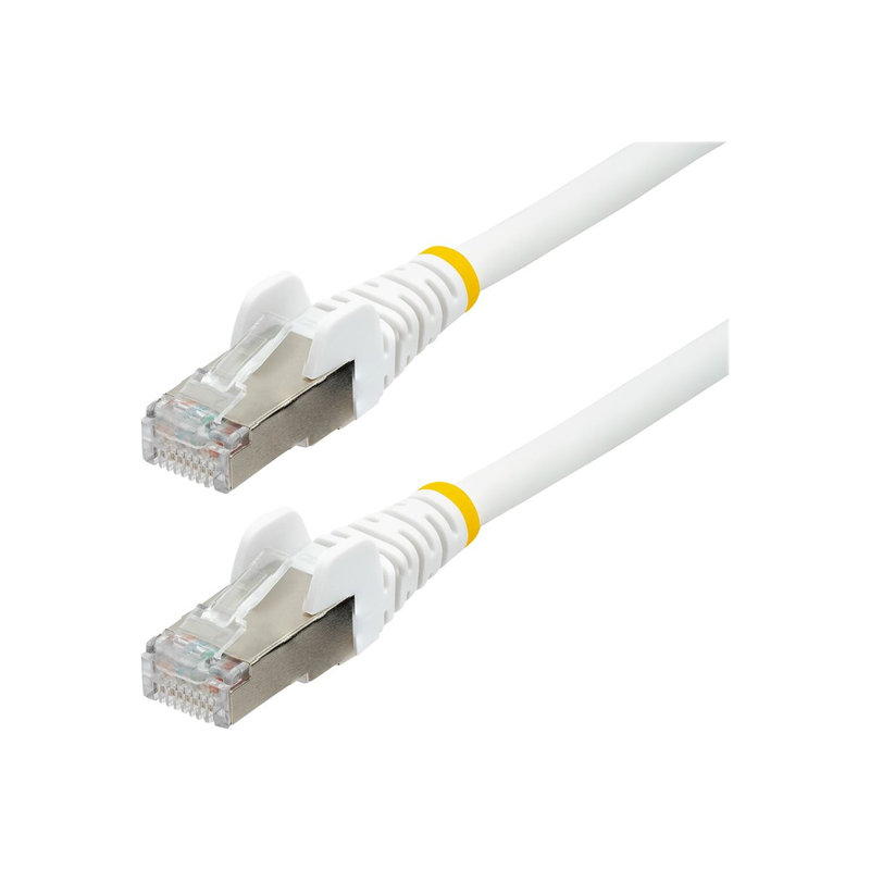 StarTech.com Cable de 10m de Red Ethernet CAT6a - Blanco - Low Smoke Zero Halogen (LSZH) - 10GbE - 500MHz - PoE++ de 100W - Snagless sin Pestillo - RJ-45 - Cable de Red S/FTP