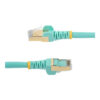 StarTech.com Cable de 1,5m de Red Ethernet Cat6a Aqua sin Enganches con Alambre de Cobre