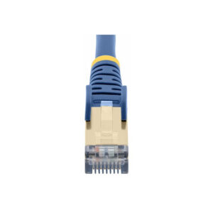 StarTech.com Cable de 1,5m de Red Ethernet Cat6a Azul sin Enganches con Alambre de Cobre
