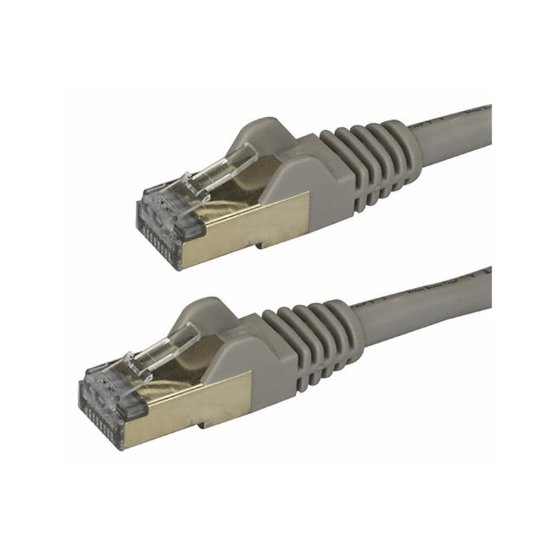 StarTech.com Cable de 1,5m de Red Ethernet Cat6a Gris sin Enganches con Alambre de Cobre StarTech.com Cable de 1,5m de Red Ethernet Cat6a Gris sin Enganches con Alambre de Cobre - Imagen 2