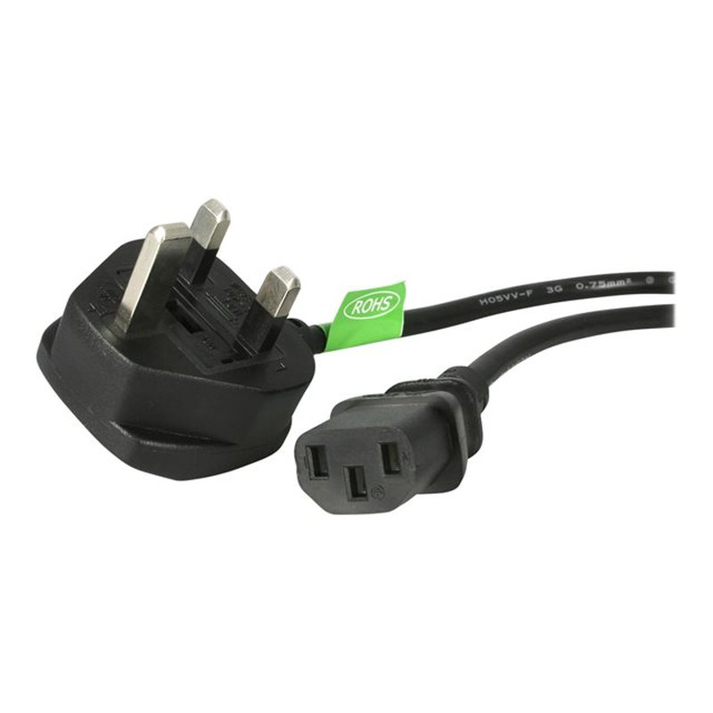 StarTech.com Cable de 1m (3 pies) de Alimentación de Ordenador para el Reino Unido UK, BS1363 a C13, 18AWG, 10A 250V, Cable Inglés de Corriente de Repuesto, Cable de Alimentación de TV StarTech.com Cable de 1m (3 pies) de Alimentación de Ordenador para el Reino Unido UK, BS1363 a C13, 18AWG, 10A 250V, Cable Inglés de Corriente de Repuesto, Cable de Alimentación de TV - Imagen 3