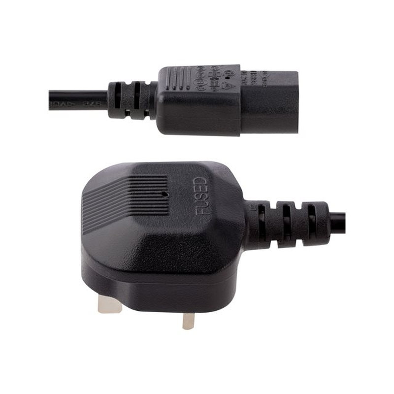 StarTech.com Cable de 1m (3 pies) de Alimentación de Ordenador para el Reino Unido UK, BS1363 a C13, 18AWG, 10A 250V, Cable Inglés de Corriente de Repuesto, Cable de Alimentación de TV StarTech.com Cable de 1m (3 pies) de Alimentación de Ordenador para el Reino Unido UK, BS1363 a C13, 18AWG, 10A 250V, Cable Inglés de Corriente de Repuesto, Cable de Alimentación de TV - Imagen 4
