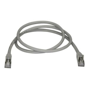 StarTech.com Cable de 1m de Red Ethernet RJ45 Cat6a Blindado STP - Cable sin Enganche Snagless - Gris
