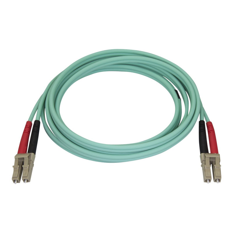 StarTech.com Cable de 2m de Fibra Óptica Dúplex Multimodo OM4 de 100Gb 50/125 LSZH LC a LC - Aguamarina